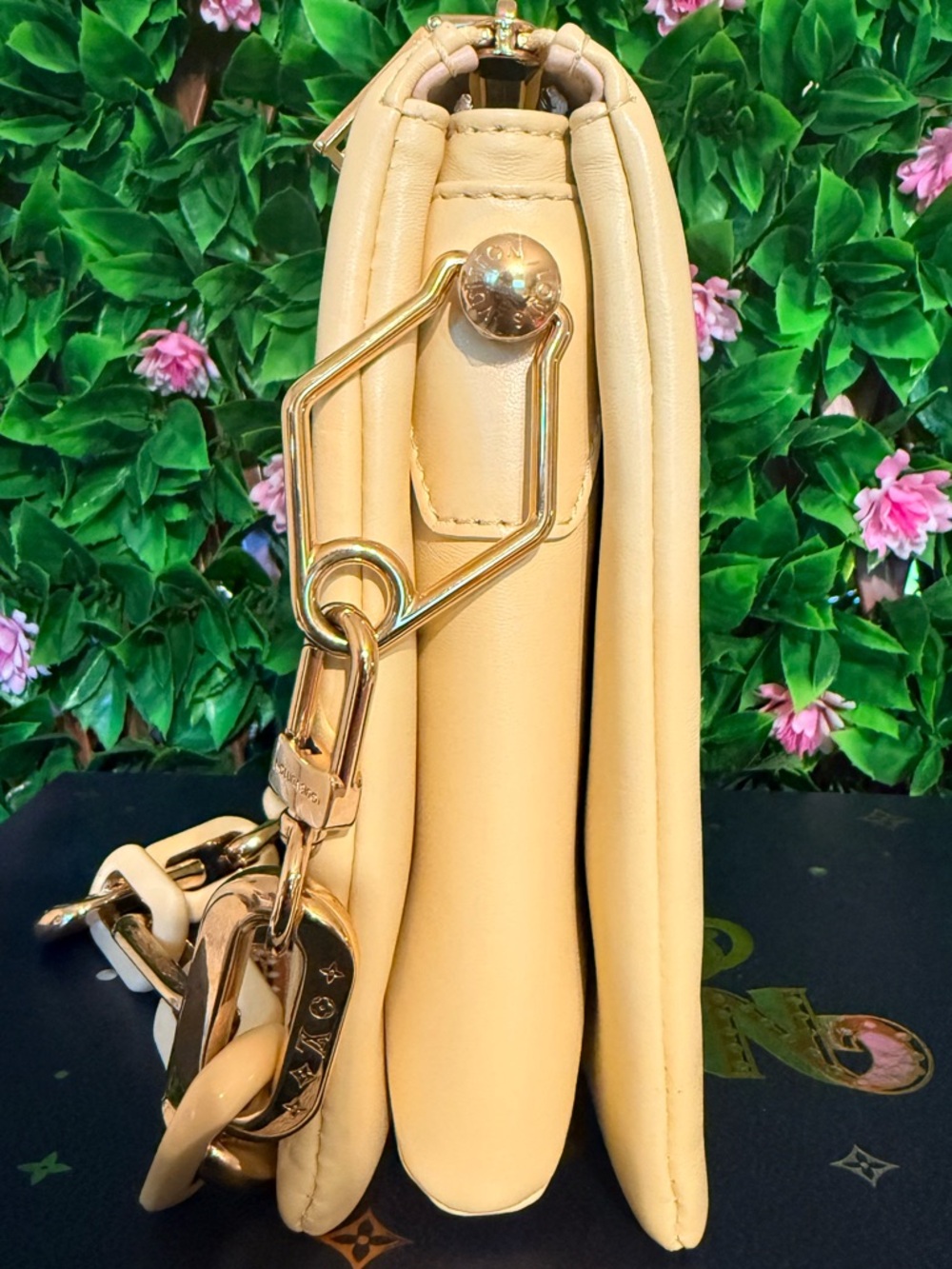 Louis Vuitton Pale Yellow Leather Monogram Coussin PM Crossbody shoulder Bag - Picture 11 of 17